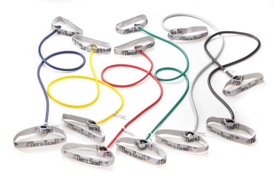 Bild von Thera-Band® Bodytrainer Tubing, mit flexiblem Griff, dünn / Farbe: Gelb