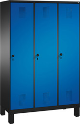 Zeige Details für Garderobenschrank einteilig, 3 Fächer S3000 Evolo mit 400 mm Abteilbreite, mit Füßen Bild von Garderobenschrank einteilig, 3 Fächer S3000 Evolo mit 400 mm Abteilbreite, mit Füßen