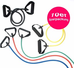 Zeige Details für Fitness Tube mit Hülsengriff, blau = sehr schwer - 10er Sparpackung Bild von Fitness Tube mit Hülsengriff, blau = sehr schwer - 10er Sparpackung