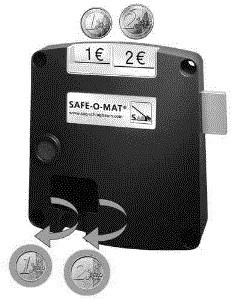 Bild von SAFE-O-MAT® twin-coin Pfandschloss