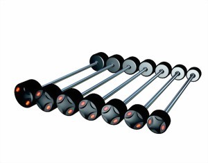 Bild von Monoblock Gummilanghantel 10 kg, gerade