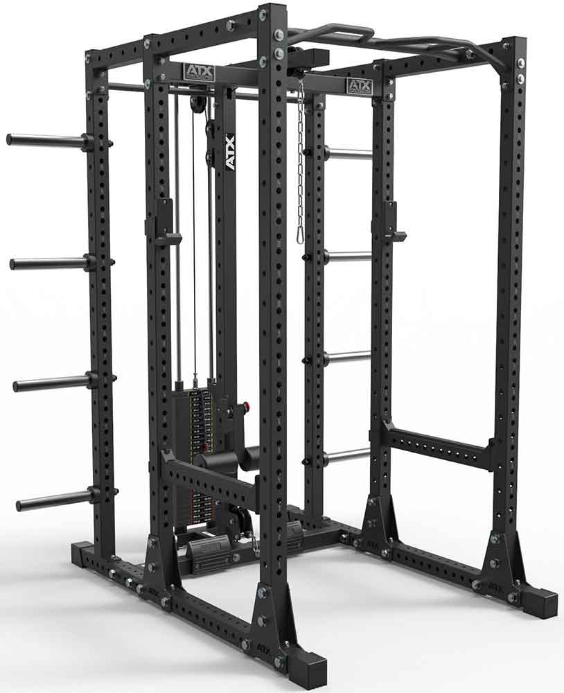 Bild von ATX Power Rack 750 Storage Set-280 mit Latzugstation Steckgewichte