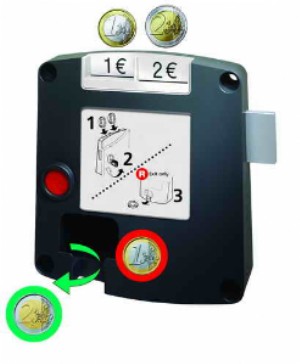 Bild von SAFE-O-MAT® twin-coin Kassierschloss multi-use