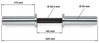 Bild von Kurzhantel – L - 52 cm – Black Zinc / Bright Zinc ATX® Rocket Series