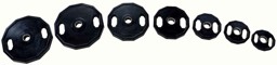 Bild von JKF Olympic Gummischeiben schwarz mit 2 Griffen
